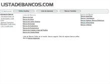Tablet Screenshot of listadebancos.com